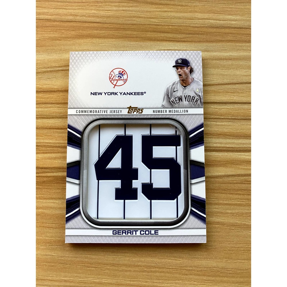 2022 Topps Commemorative Player Jersey Number Medallions #JNMGC Gerrit Cole